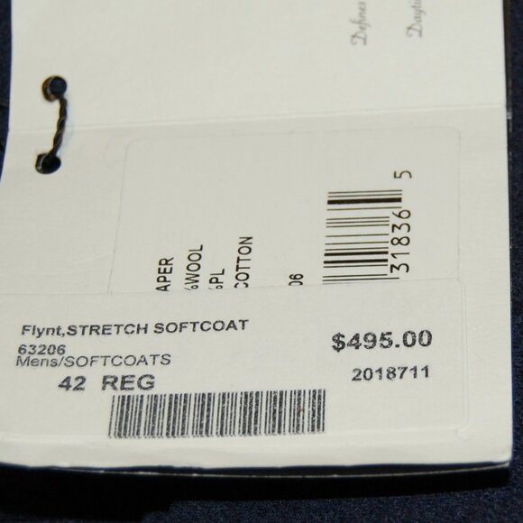 Q By Flynt Men's Blue 2 Button 60% Wool Jacket NWT - Picture 10 of 10